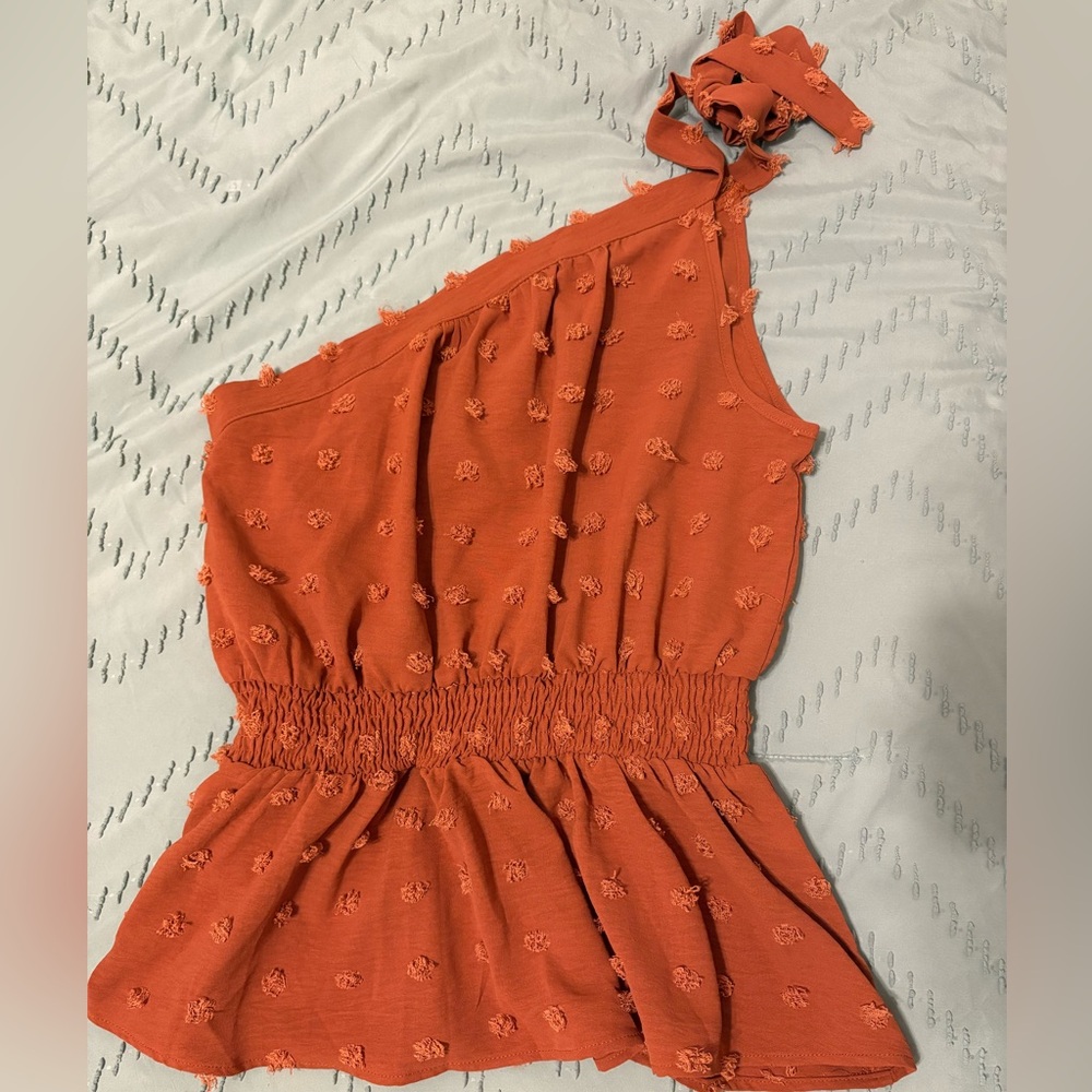 One-Shoulder Orange top